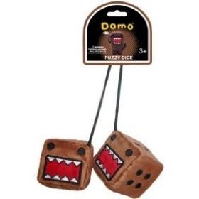 Domo-kun Fuzzy Dice – Official Hanging Car Accessory